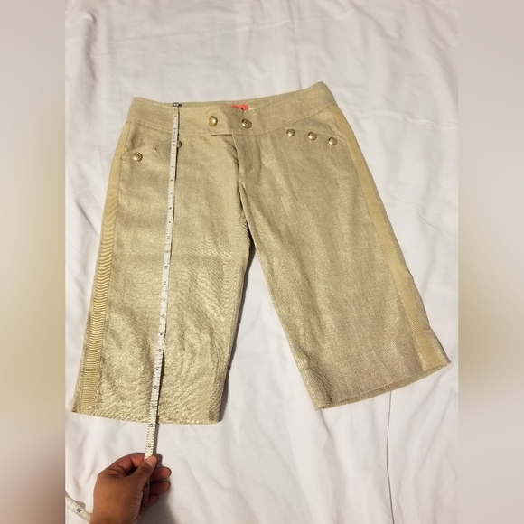 Authentic Juicy couture Gold Bermuda Short - Picture 2 of 6